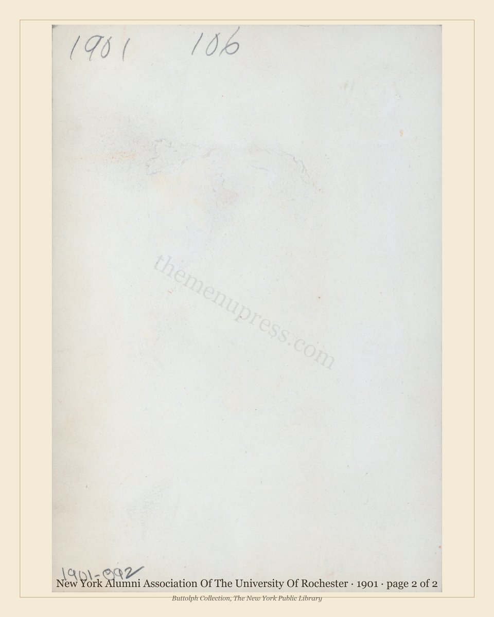 Vintage menu — page 2 of 2