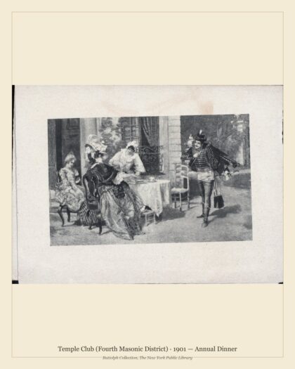 Temple Club (Fourth Masonic District) · 1901 — Annual Dinner