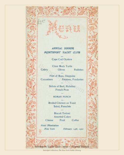 Northport Yacht Club · 1901 — Annual Dinner