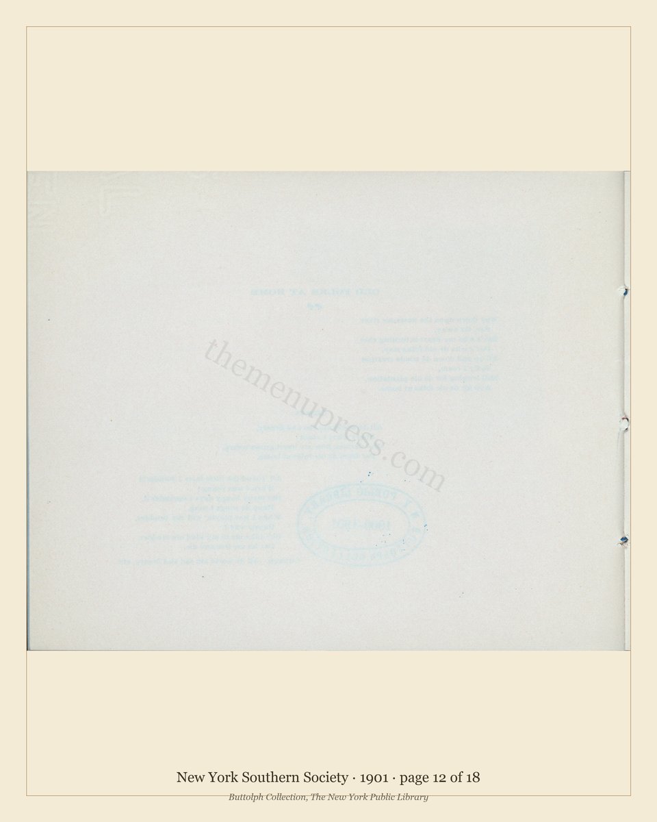 Vintage menu — page 12 of 18