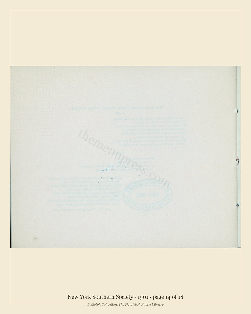 Vintage menu — page 14 of 18