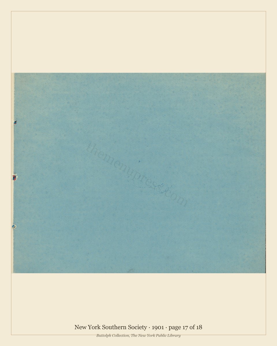 Vintage menu — page 17 of 18