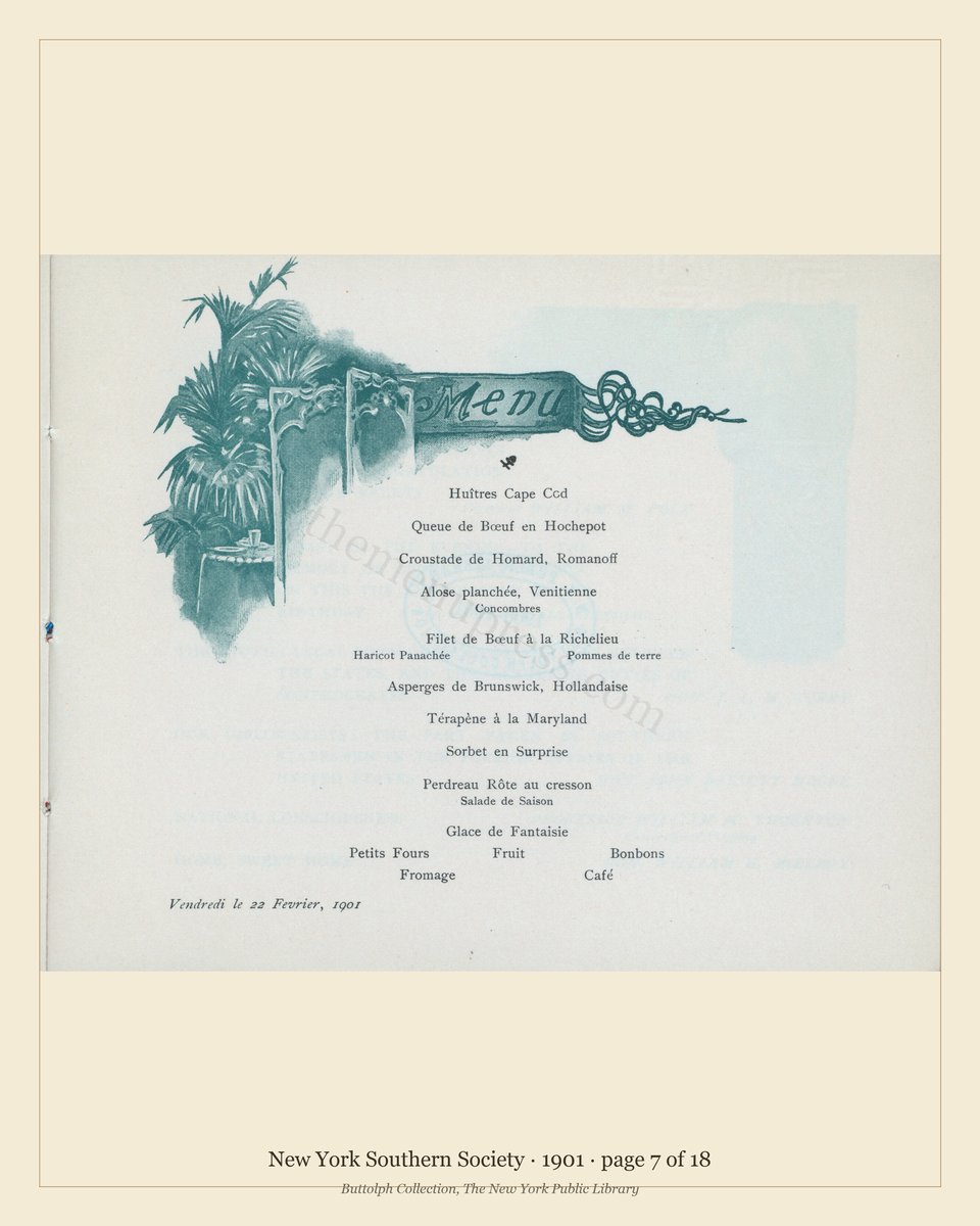 Vintage menu — page 7 of 18