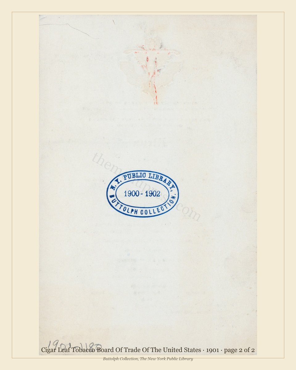 Vintage menu — page 2 of 2