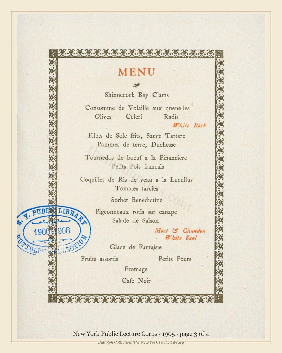 Vintage menu — page 3 of 4