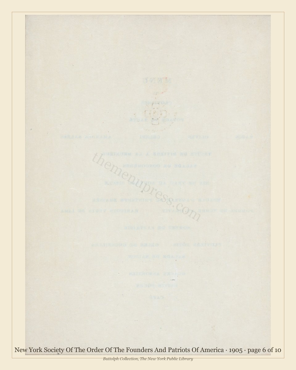 Vintage menu — page 6 of 10