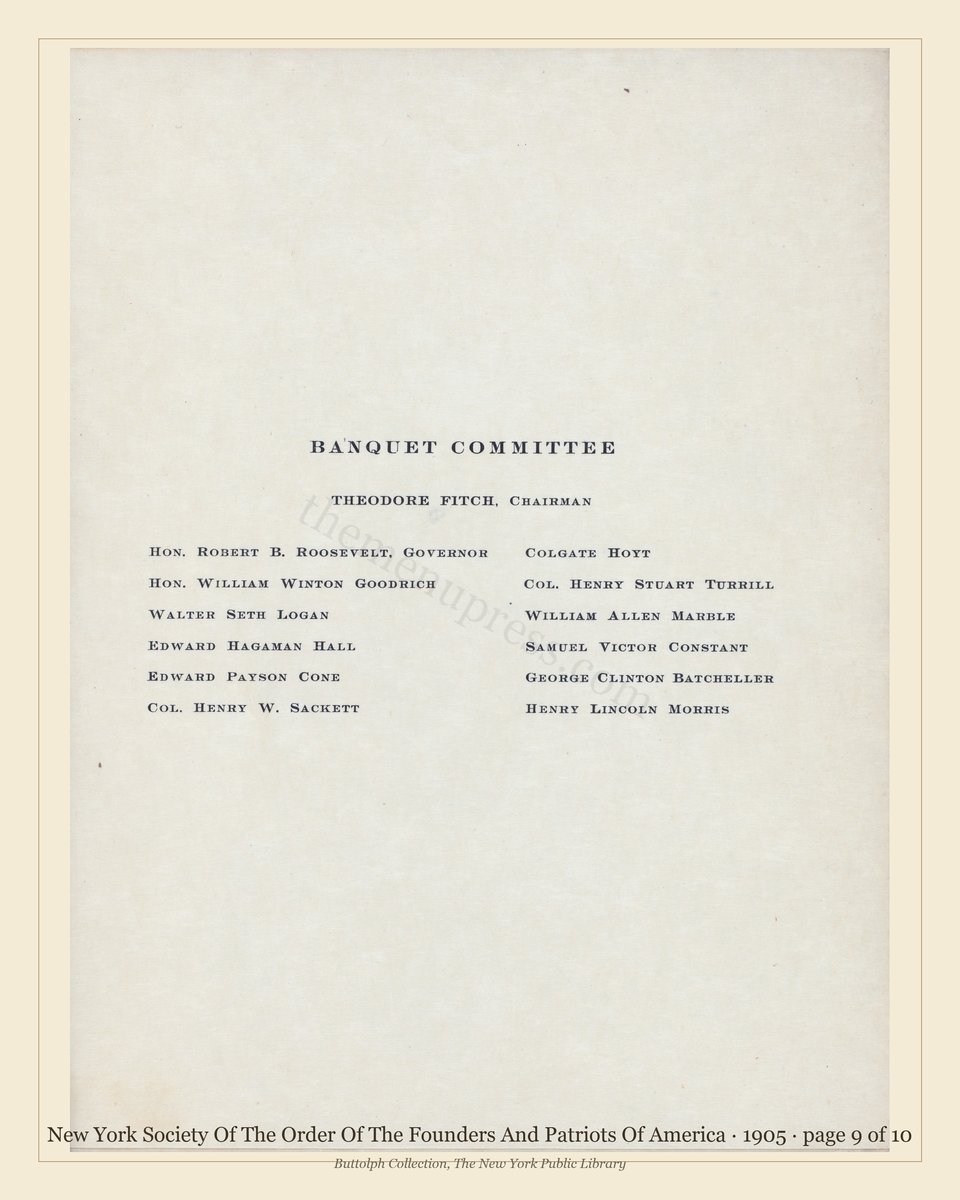 Vintage menu — page 9 of 10