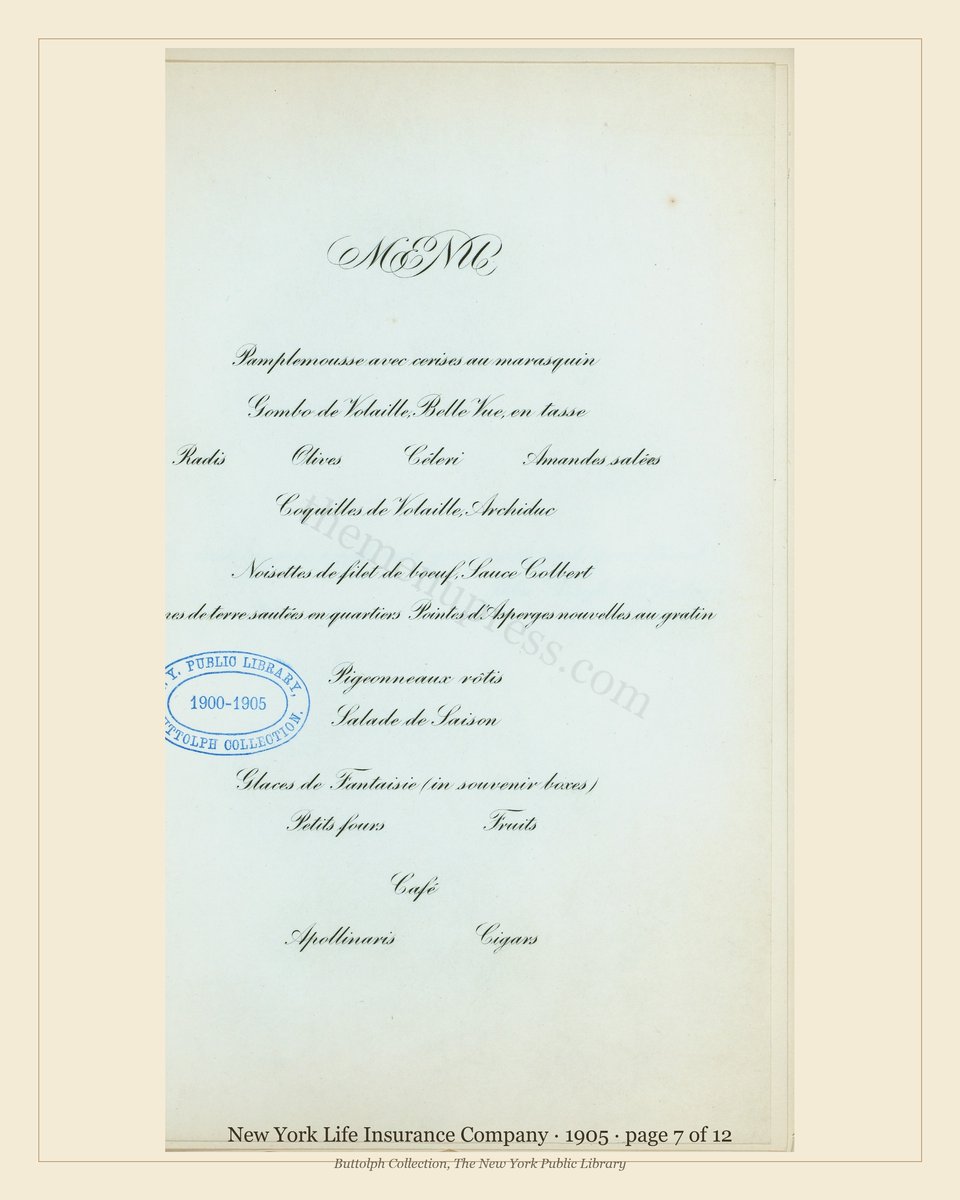 Vintage menu — page 7 of 12