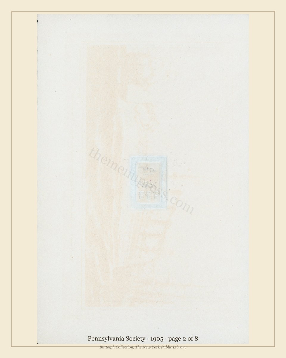 Vintage menu — page 2 of 8