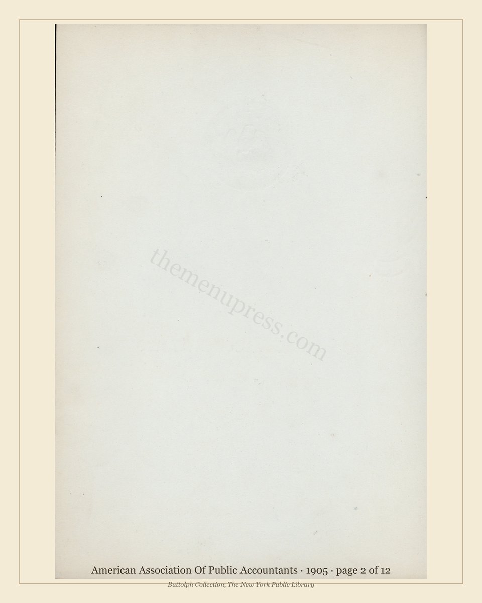 Vintage menu — page 2 of 12