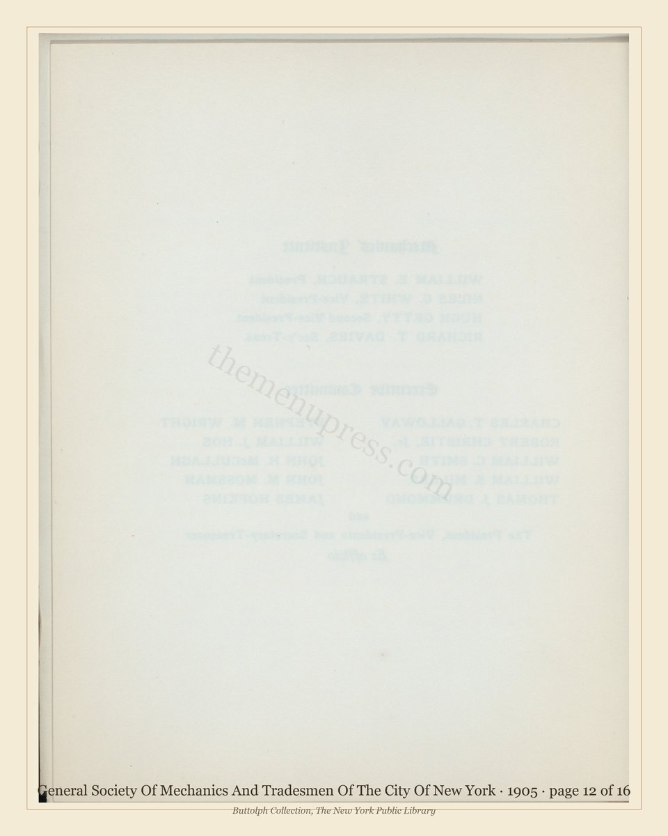 Vintage menu — page 12 of 16