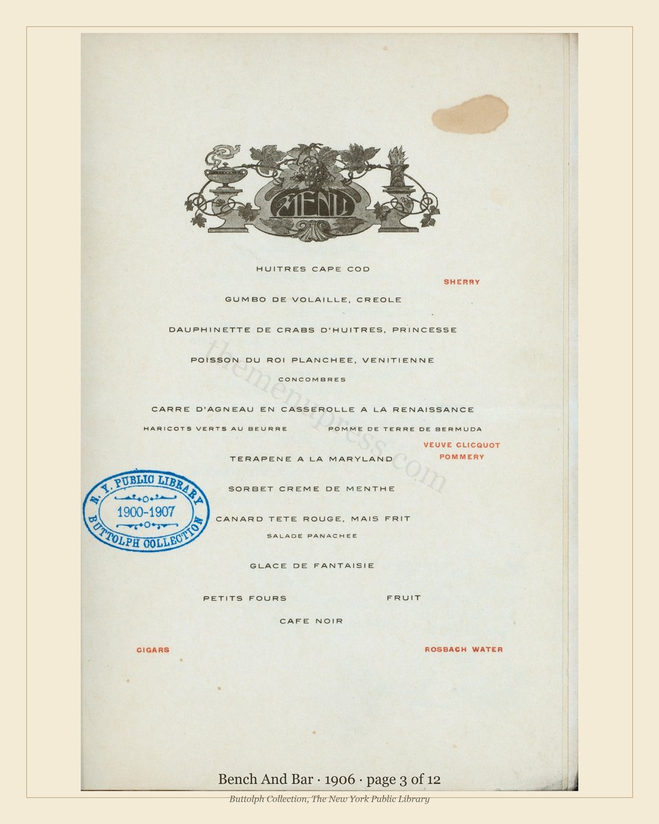 Vintage menu — page 3 of 12