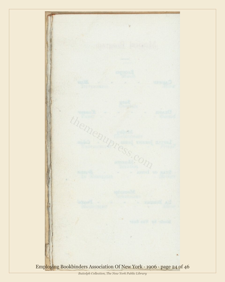 Vintage menu — page 24 of 46