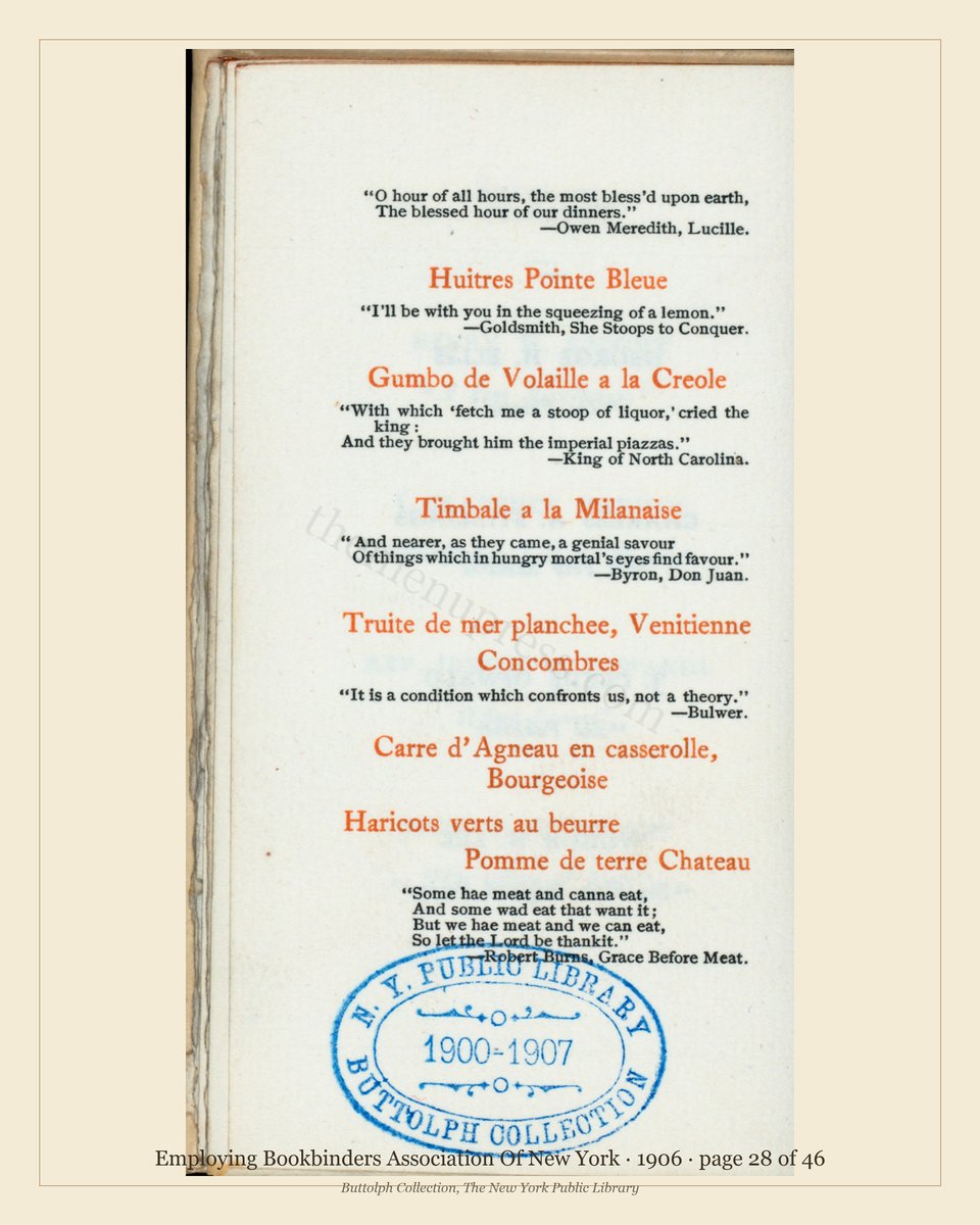 Vintage menu — page 28 of 46