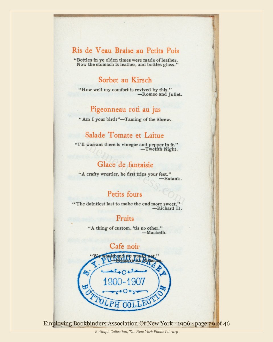 Vintage menu — page 29 of 46