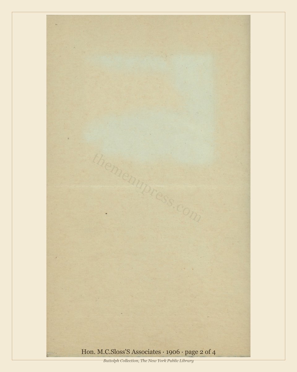 Vintage menu — page 2 of 4