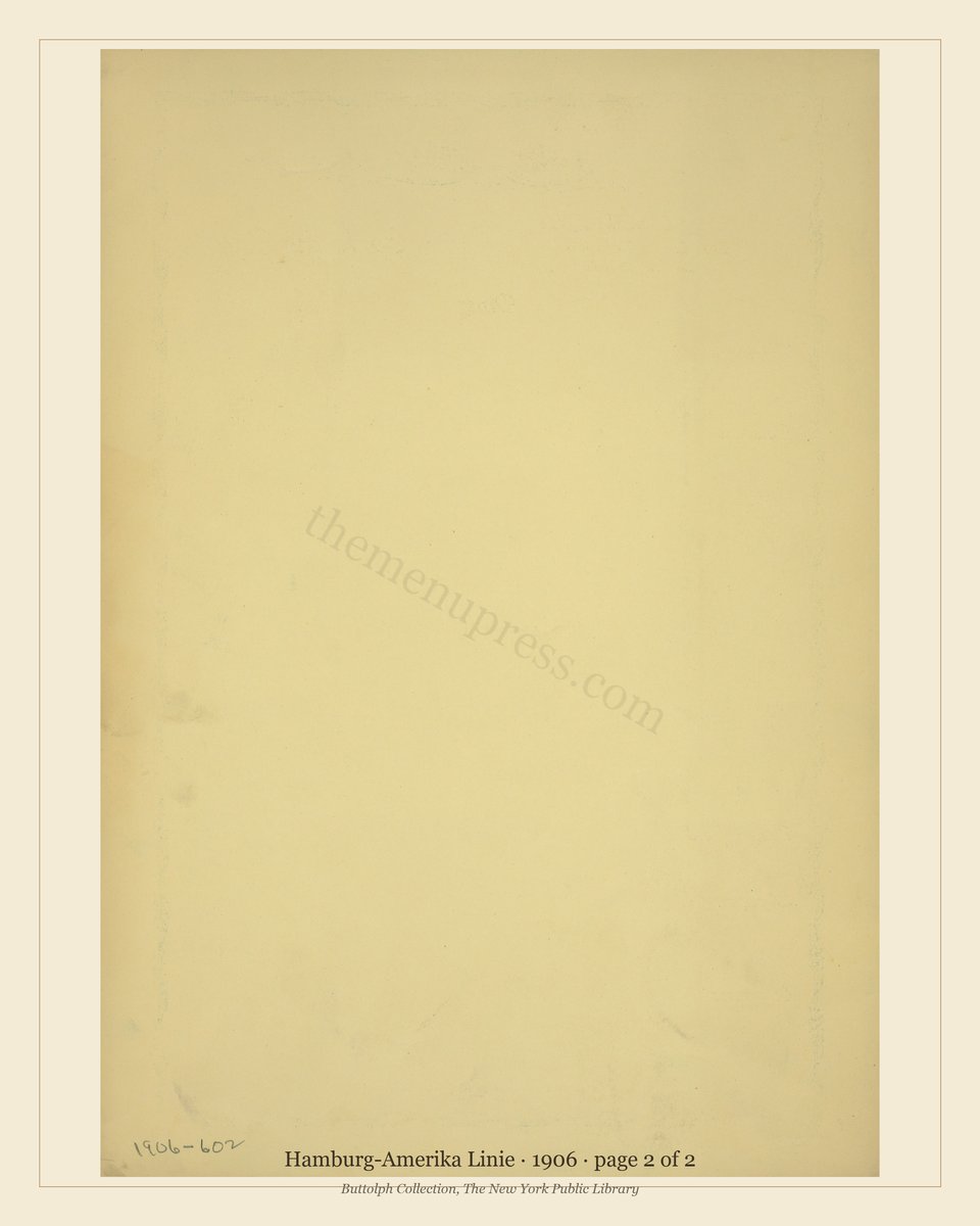 Vintage menu — page 2 of 2