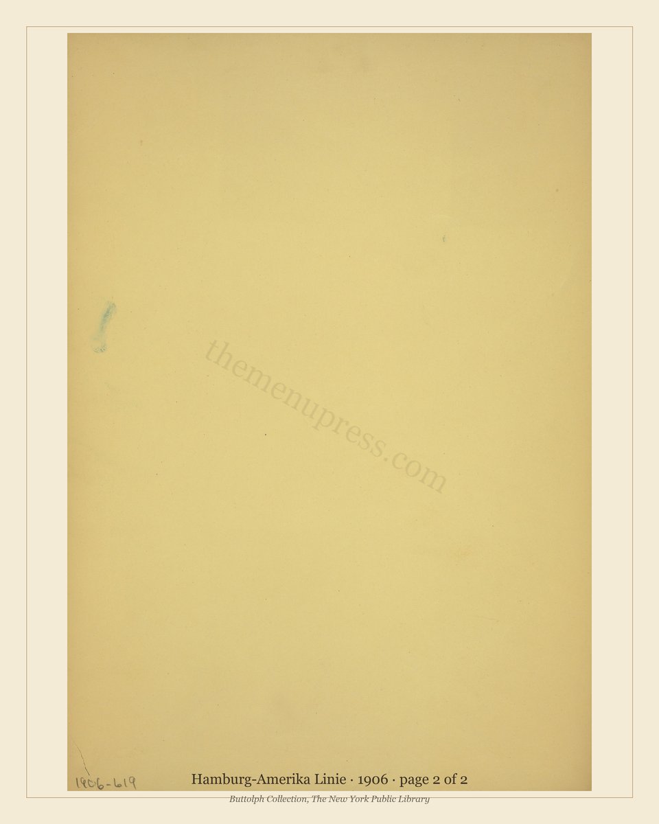 Vintage menu — page 2 of 2