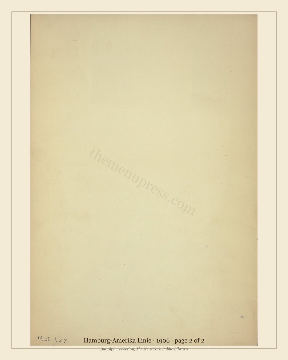 Vintage menu — page 2 of 2