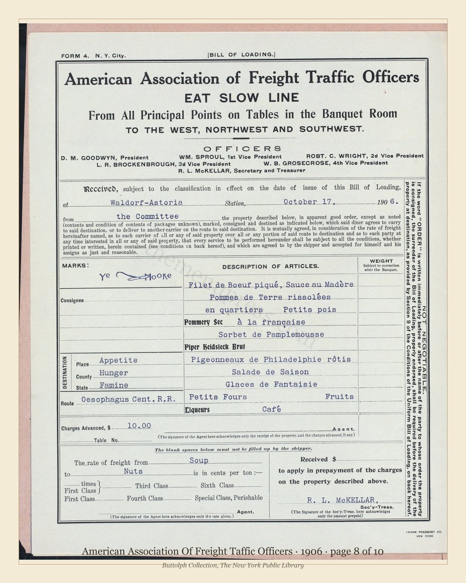 Vintage menu — page 8 of 10