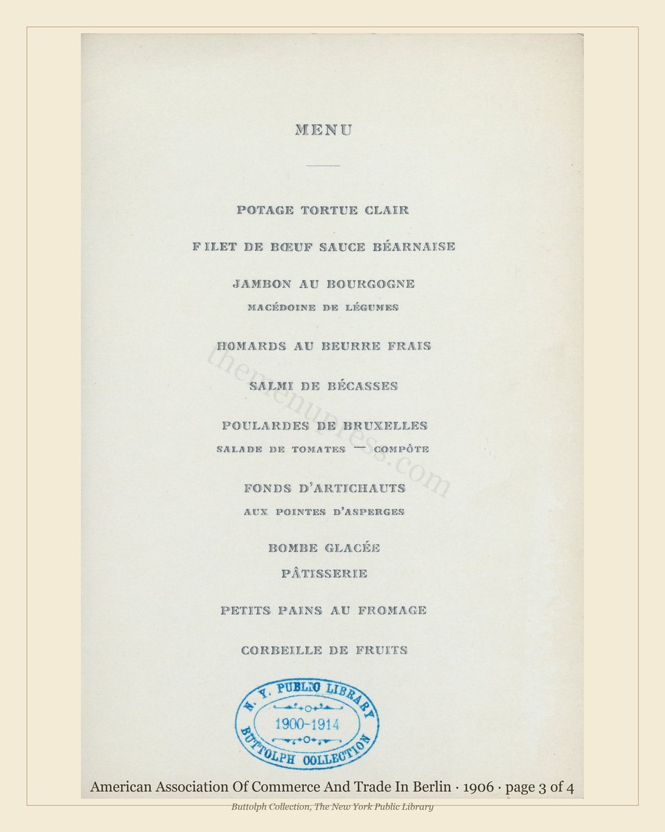 Vintage menu — page 3 of 4