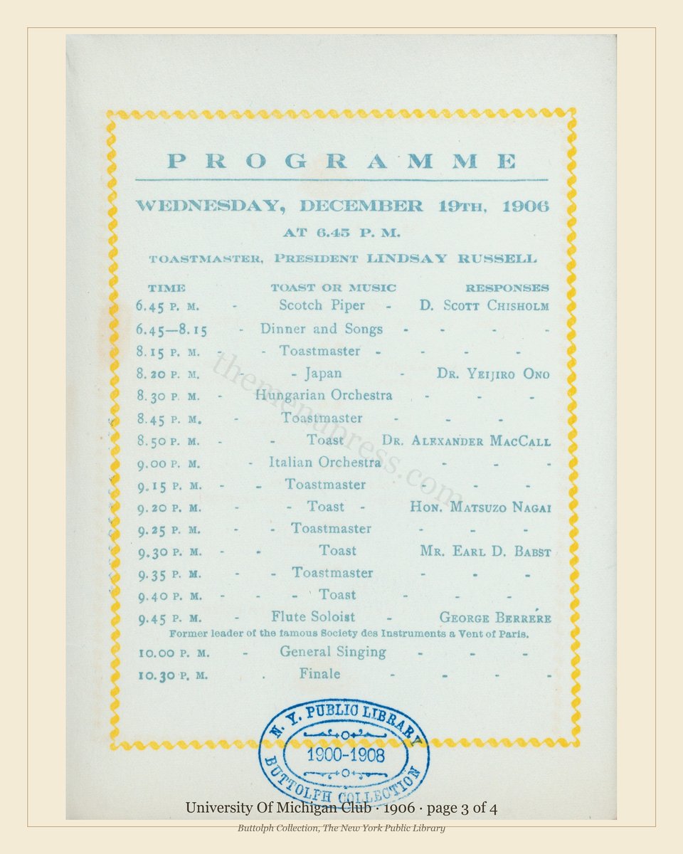 Vintage menu — page 3 of 4