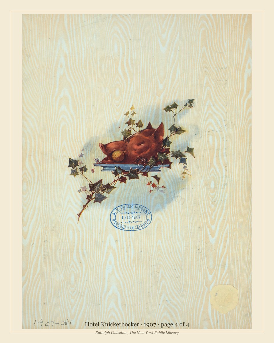 Vintage menu — page 4 of 4