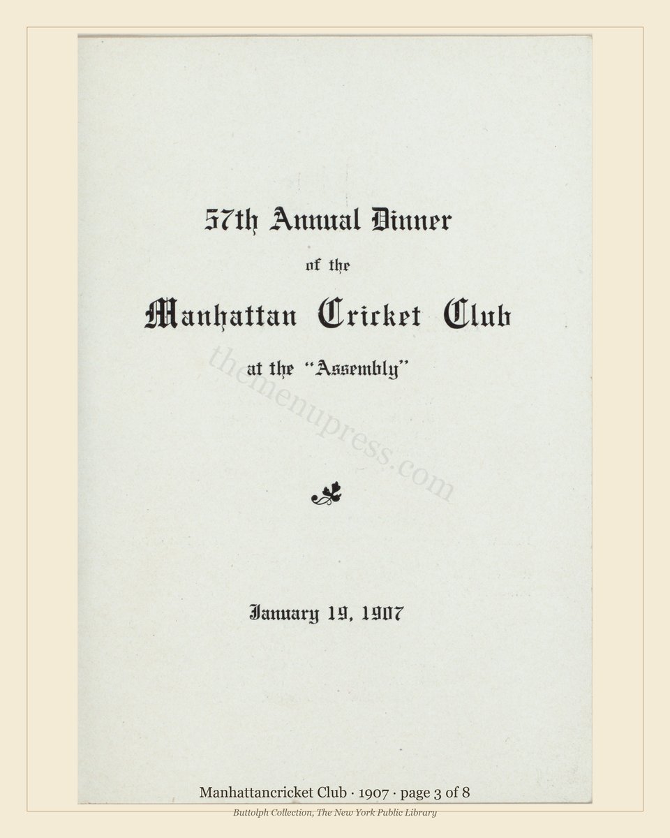Vintage menu — page 3 of 8