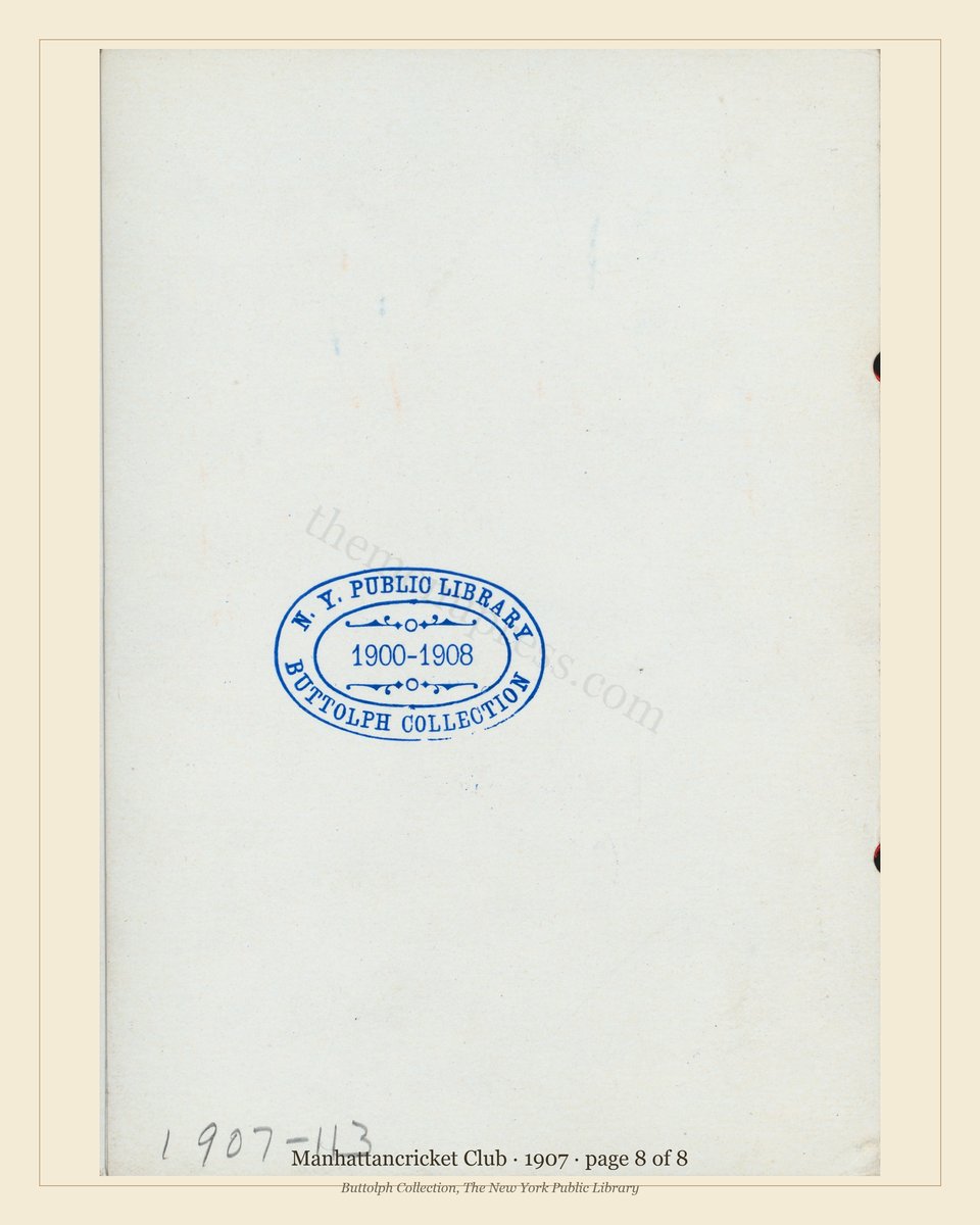 Vintage menu — page 8 of 8