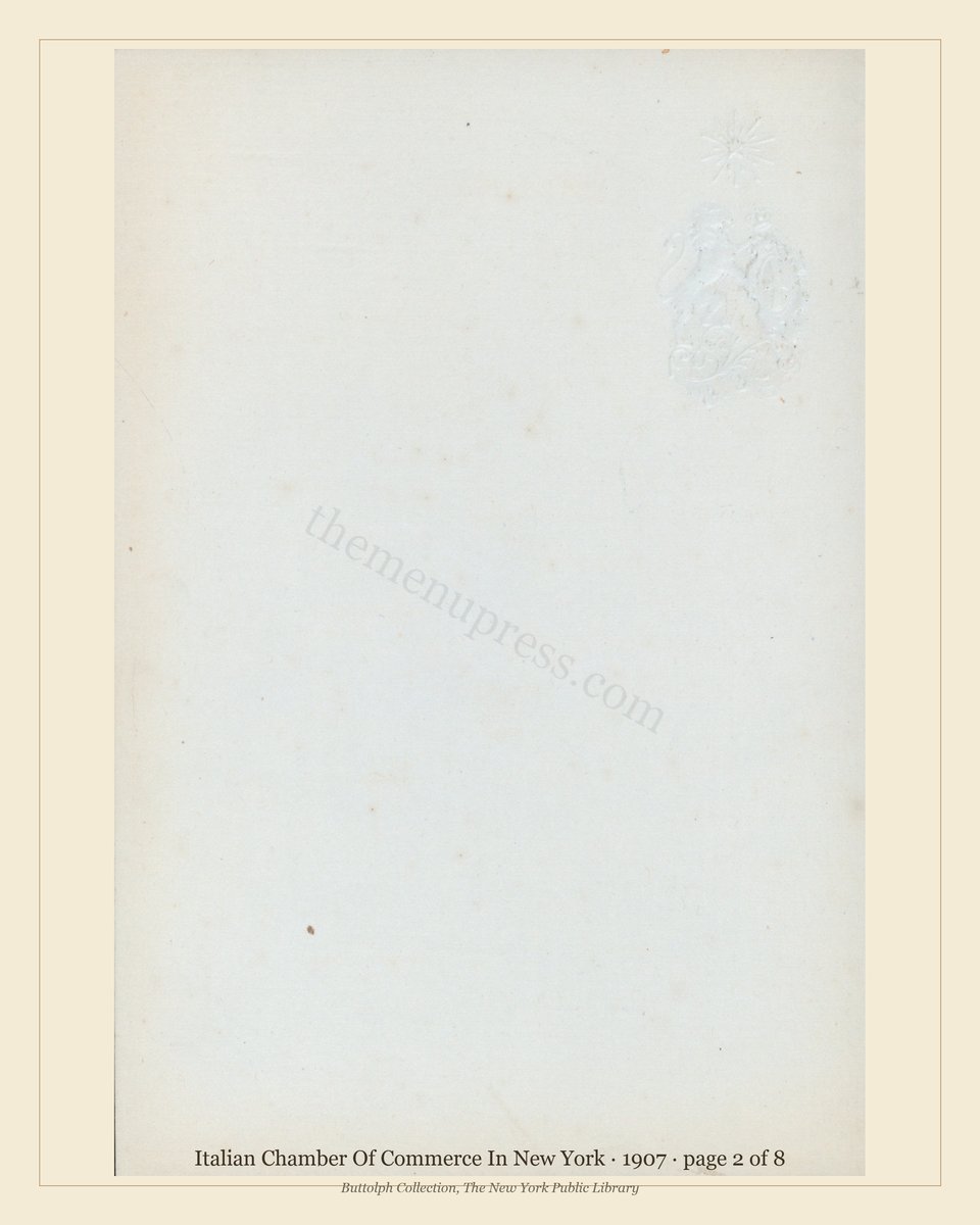 Vintage menu — page 2 of 8