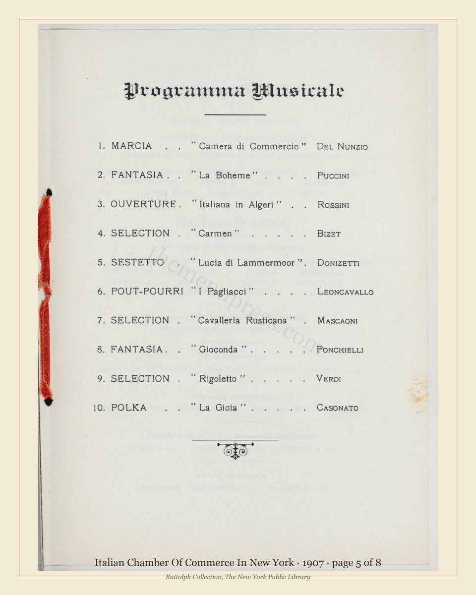 Vintage menu — page 5 of 8