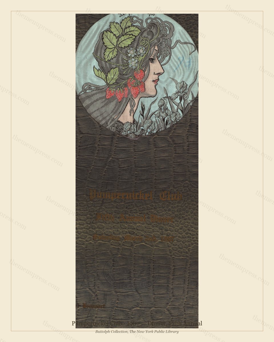 Vintage menu preview — 1907 Vintage Dinner Menu — Pumpernickel Club, Manhattan Gilded Age Banquet (Comp