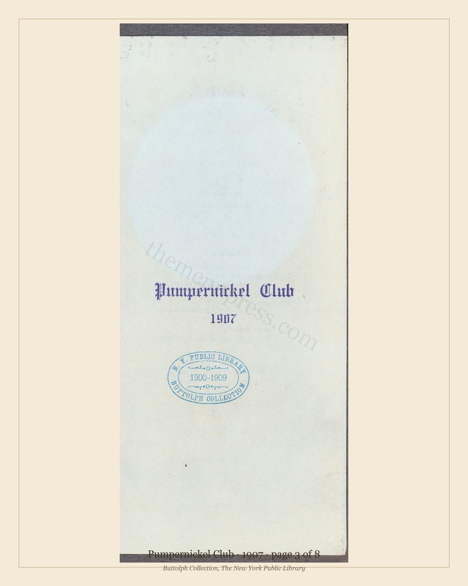 Vintage menu — page 3 of 8