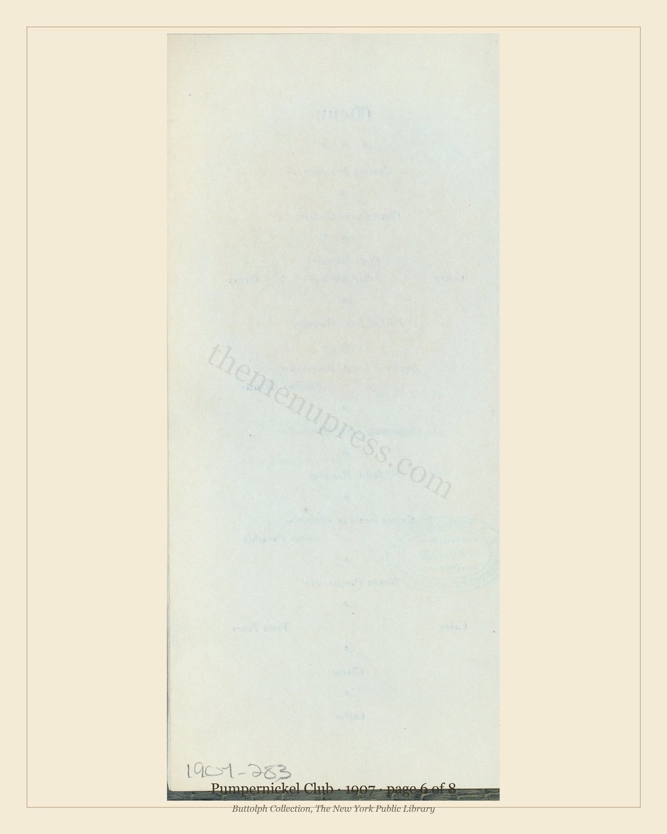 Vintage menu — page 6 of 8