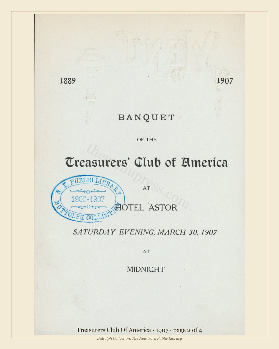 Vintage menu — page 2 of 4