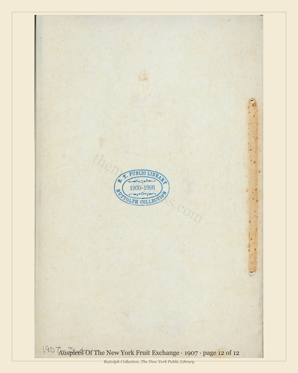 Vintage menu — page 12 of 12