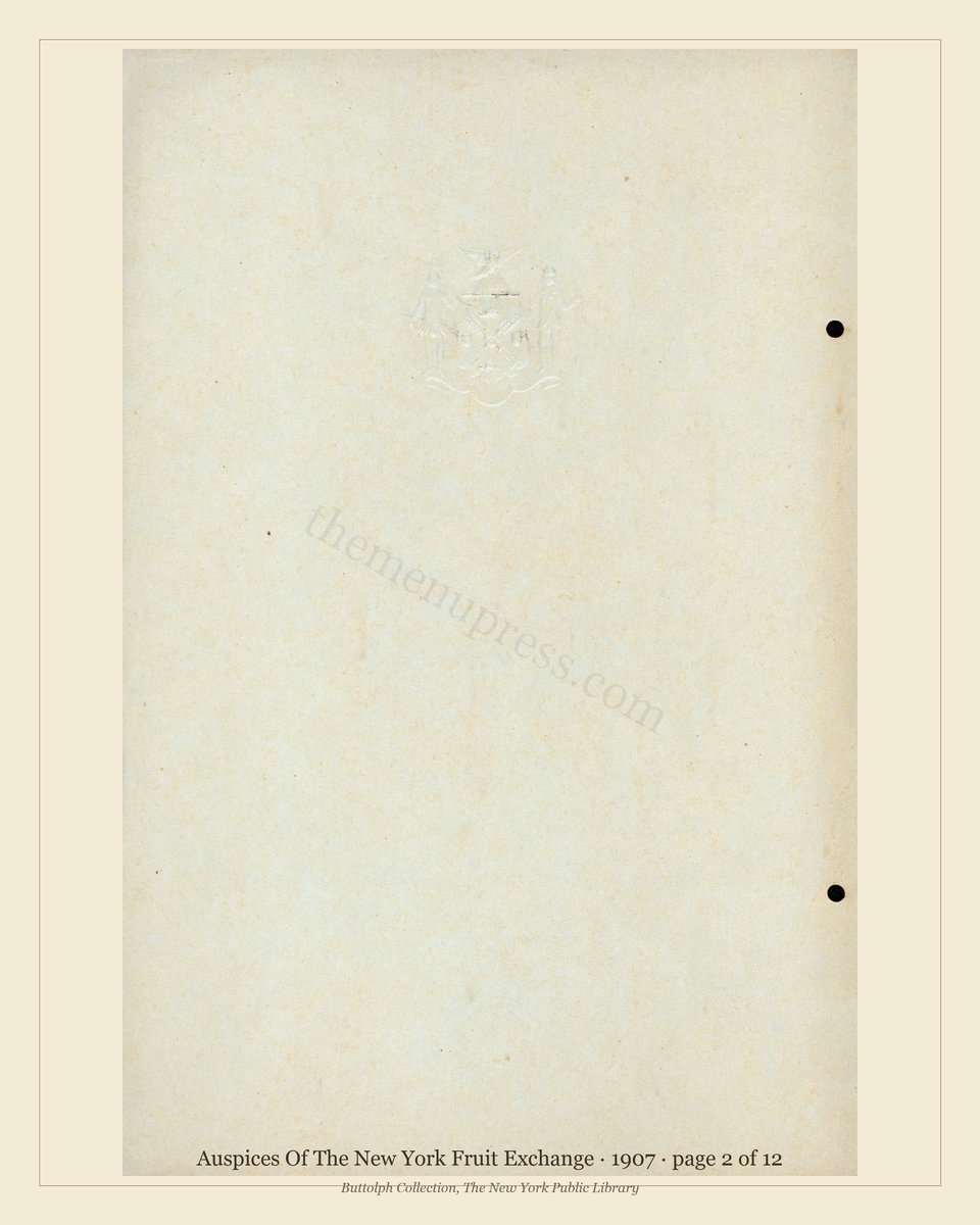 Vintage menu — page 2 of 12