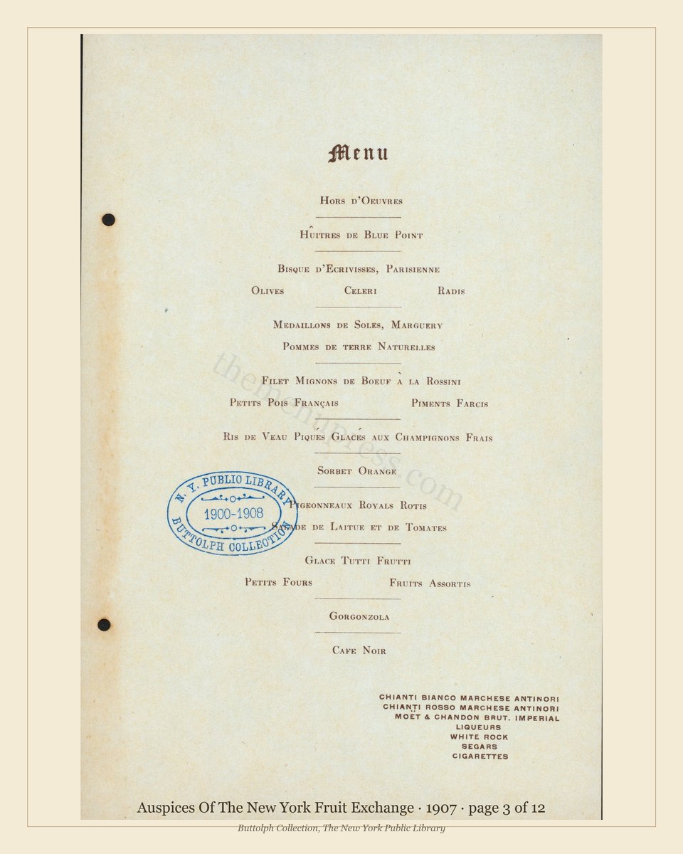 Vintage menu — page 3 of 12