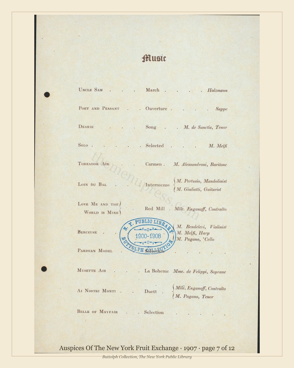Vintage menu — page 7 of 12