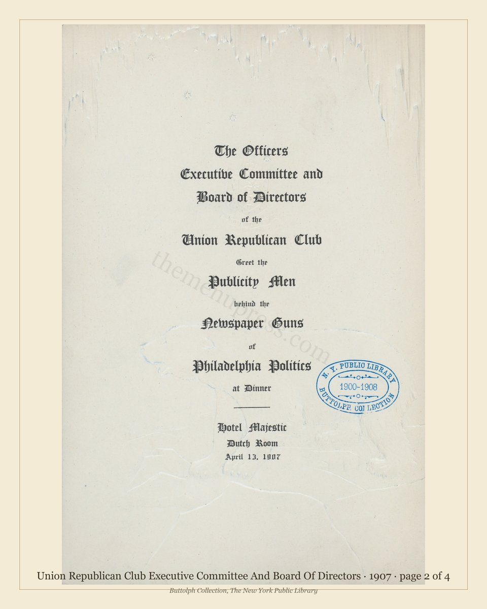 Vintage menu — page 2 of 4