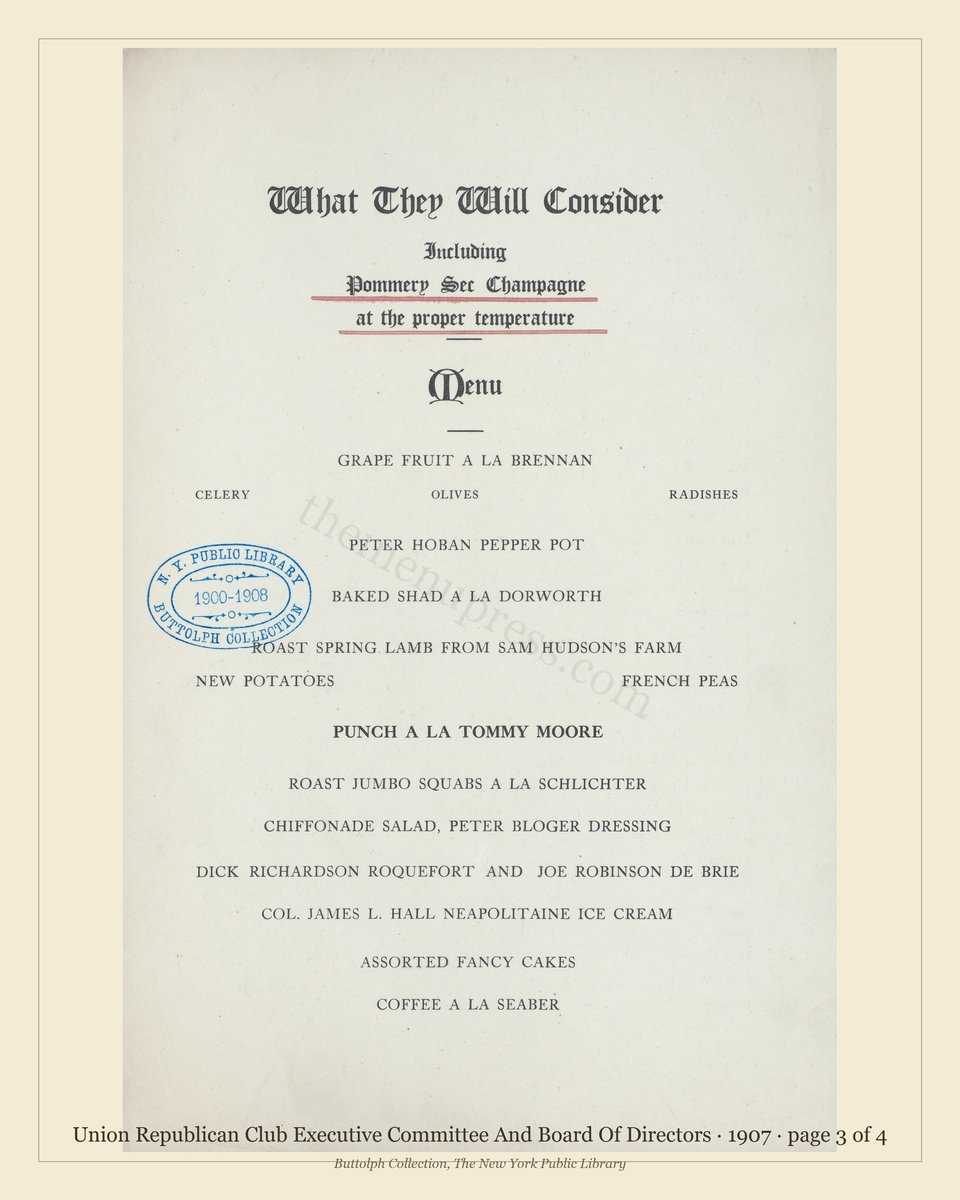 Vintage menu — page 3 of 4