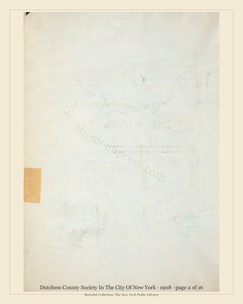 Vintage menu — page 2 of 16