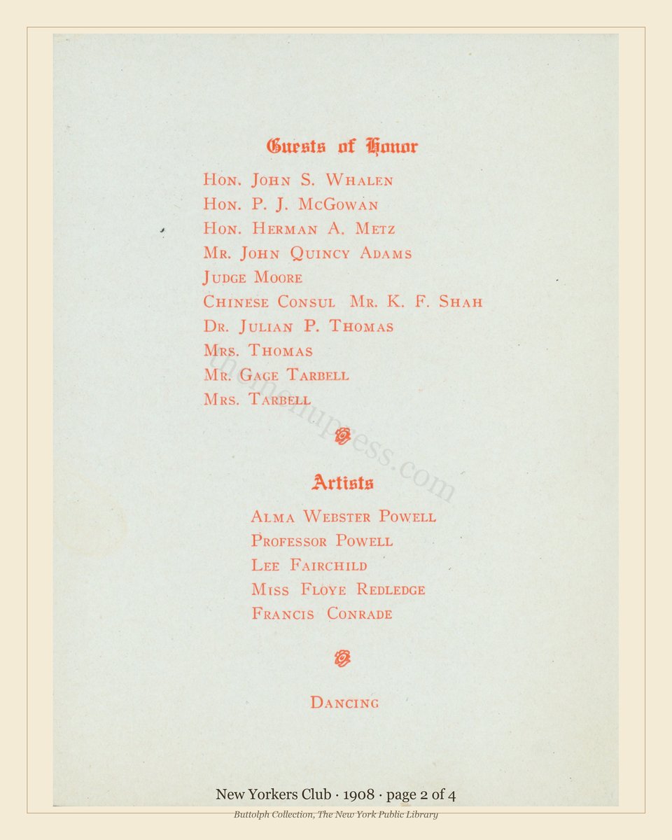 Vintage menu — page 2 of 4