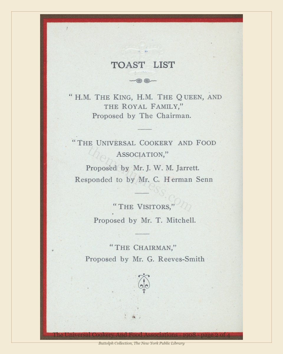 Vintage menu — page 2 of 4