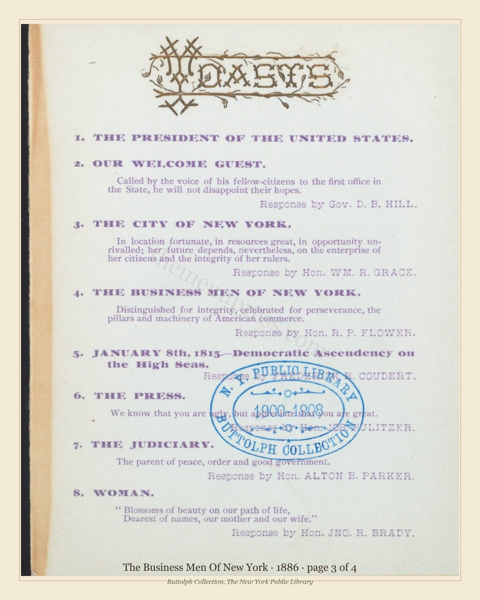 Vintage menu — page 3 of 4