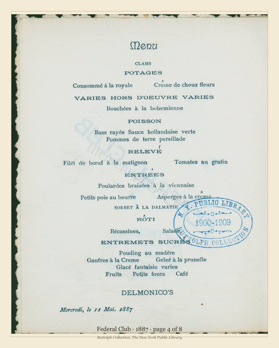 Vintage menu — page 4 of 8