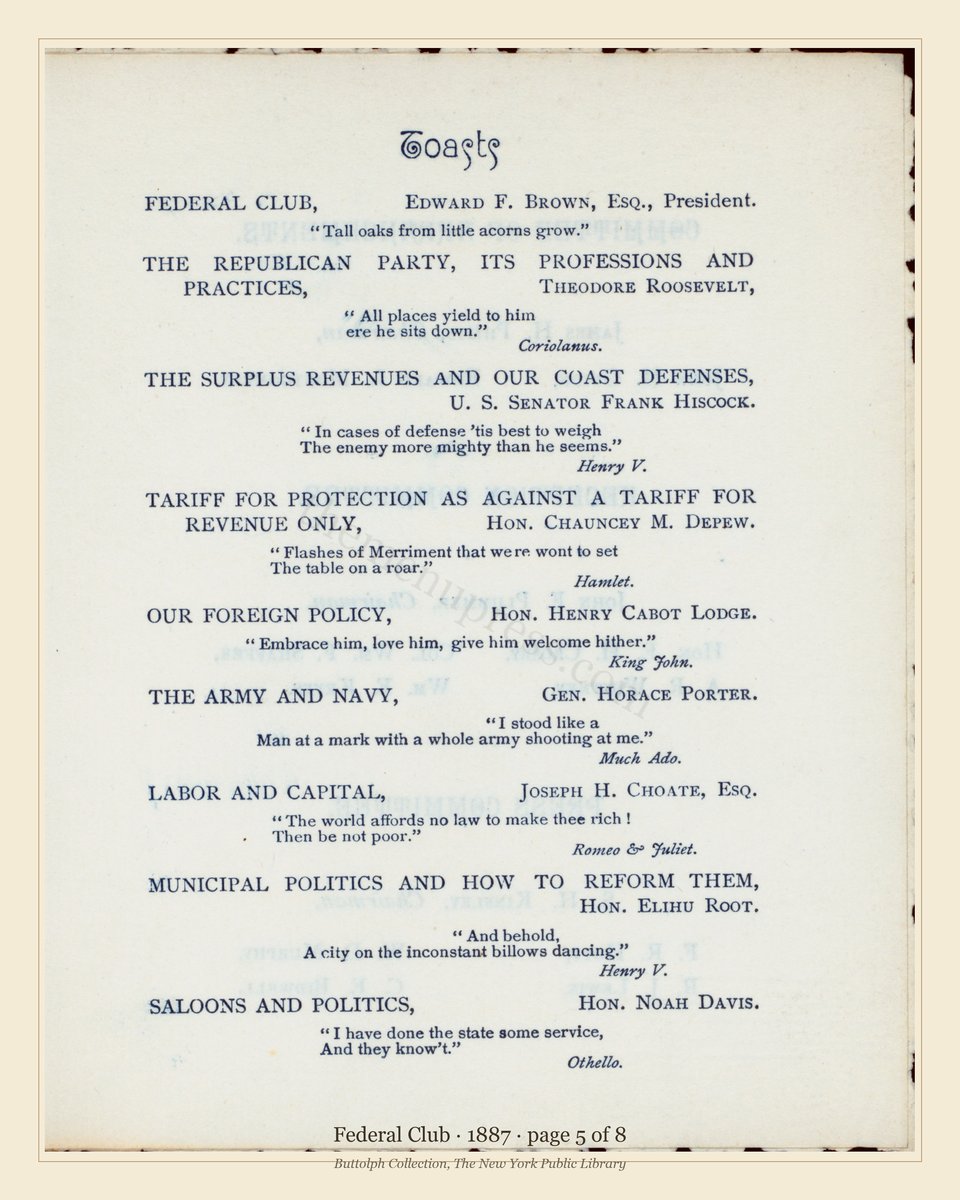 Vintage menu — page 5 of 8