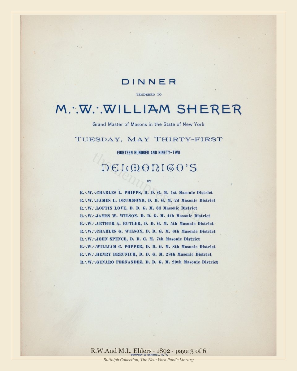 Vintage menu — page 3 of 6