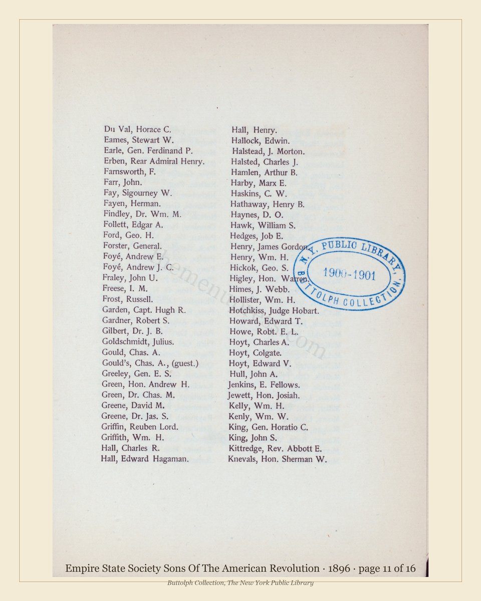Vintage menu — page 11 of 16