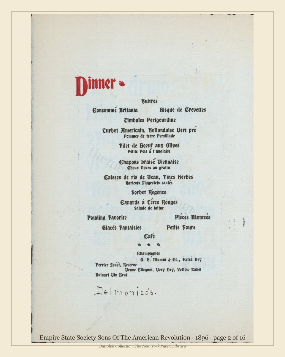 Vintage menu — page 2 of 16